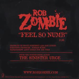 Album cover for Feel So Numb album cover